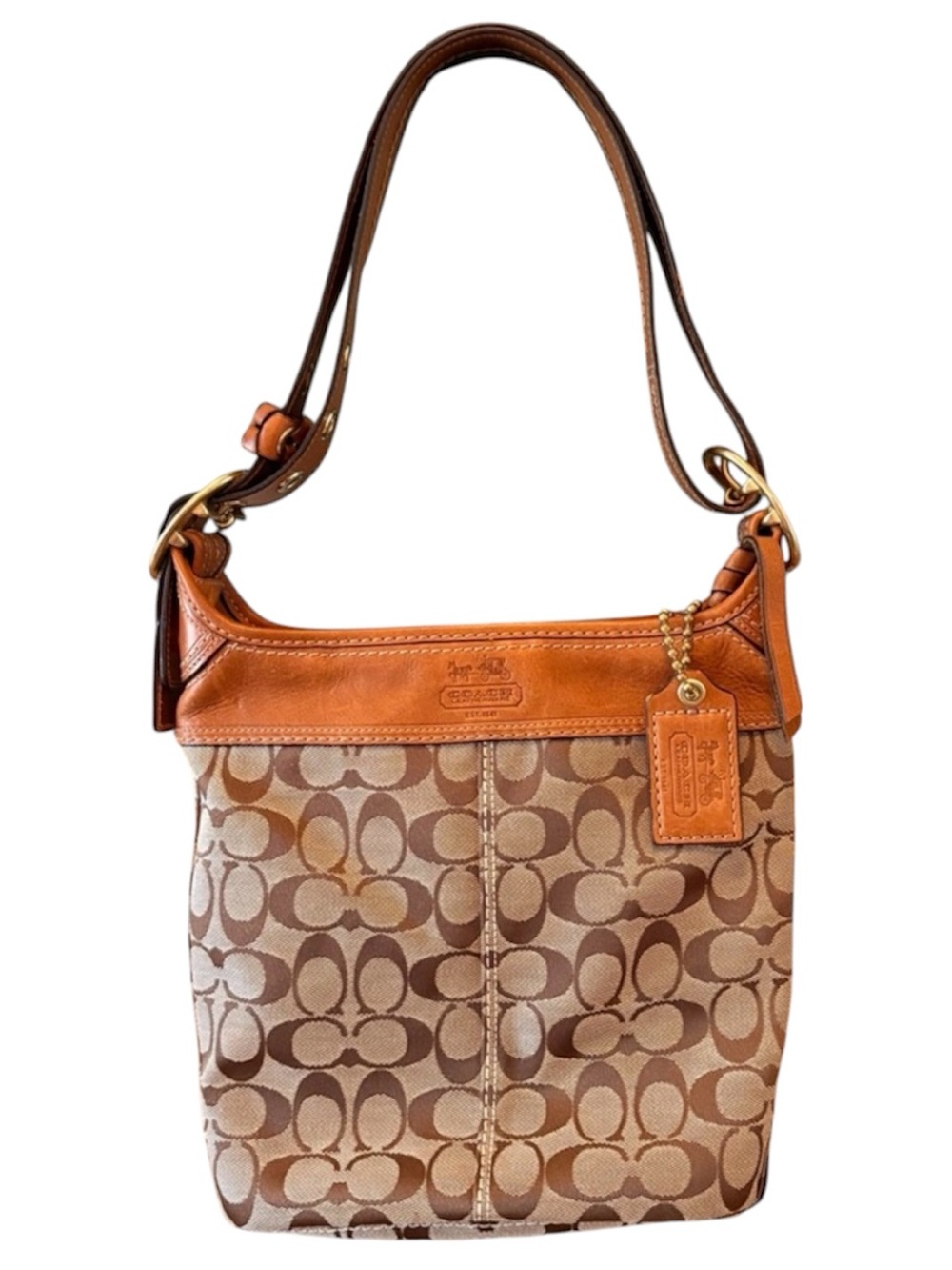 Coach Bleeker Bucket Bag Signature Jacquard Shoulder /Cross 1941 🌟See last pic